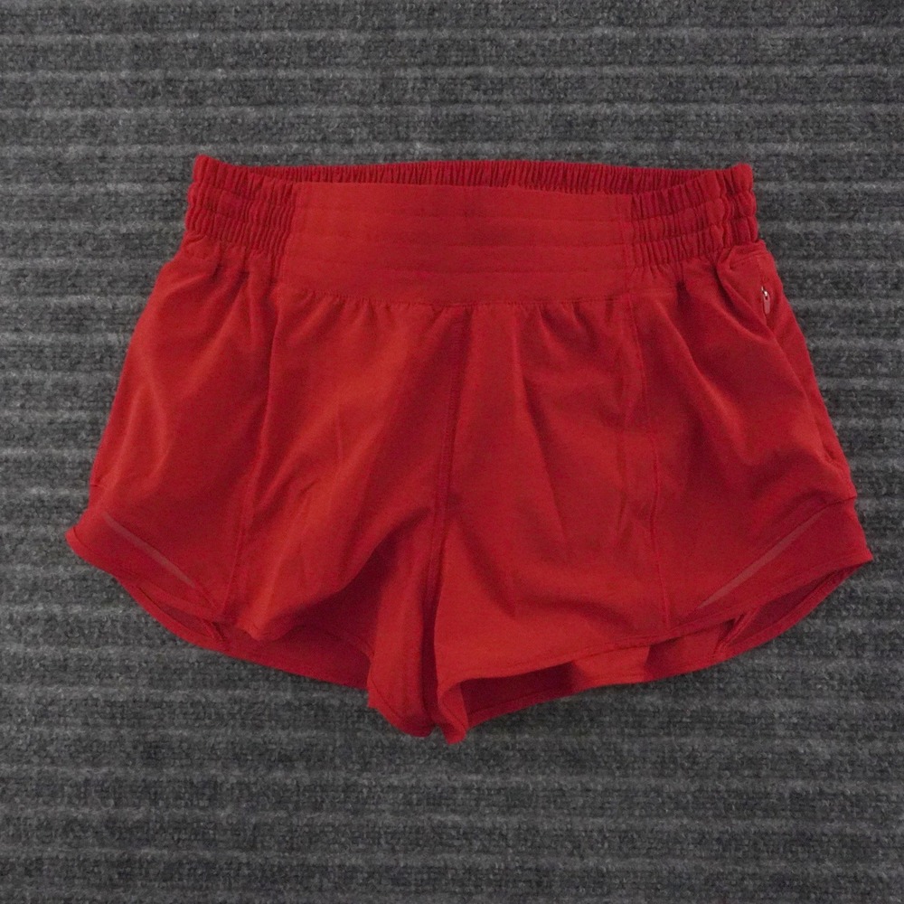 Lululemon Hotty Hot Short V Running Shorts Womens Size 8 Red 2.5 Inch Inseam - Picture 2 of 10